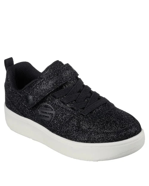 SKECHERS Girls' Sport Court 92 - Sparkle Remix BLK