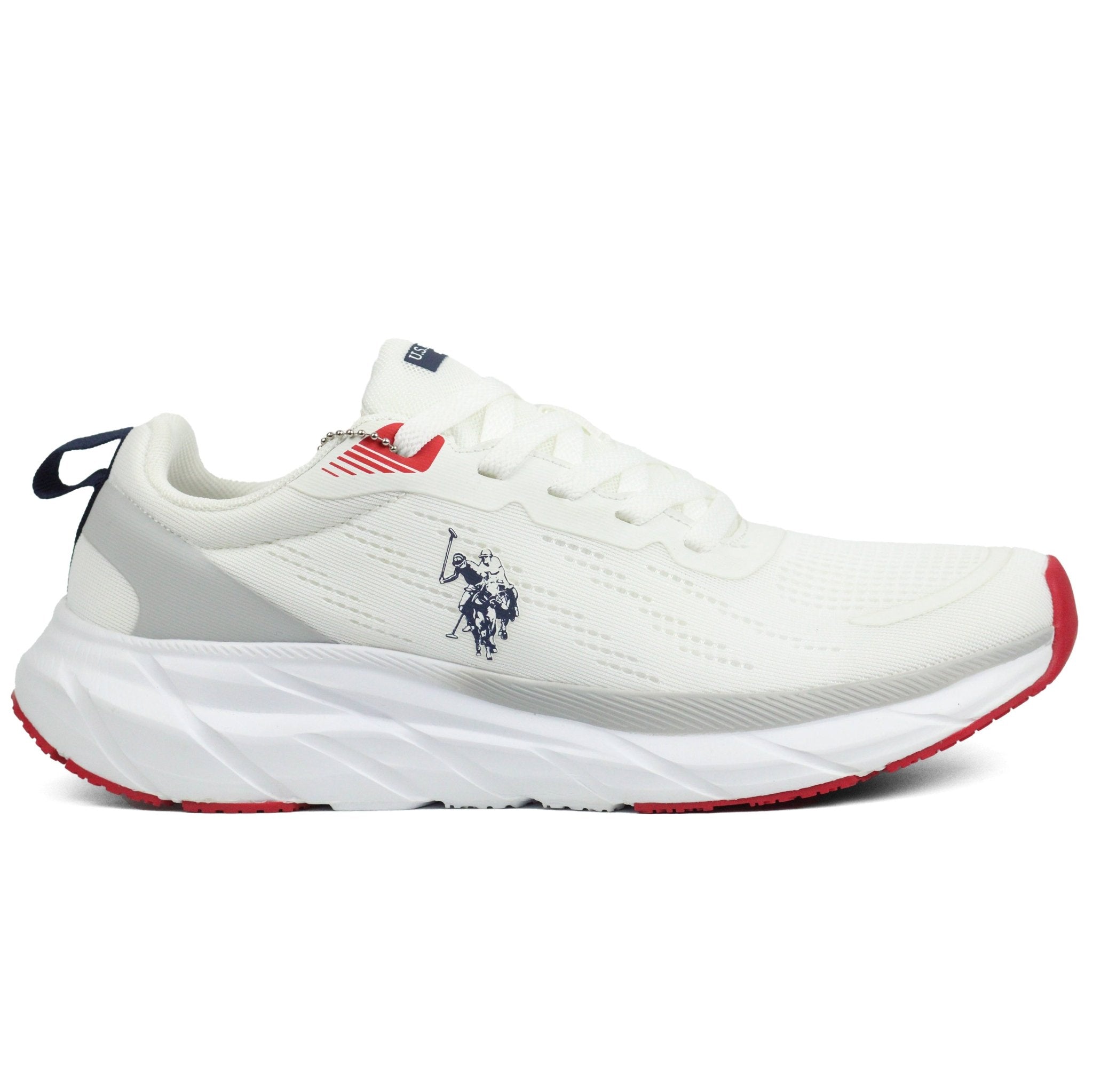 U. S POLO ASSN Stran Sneakers Shoes WHT - Footcourt Egypt