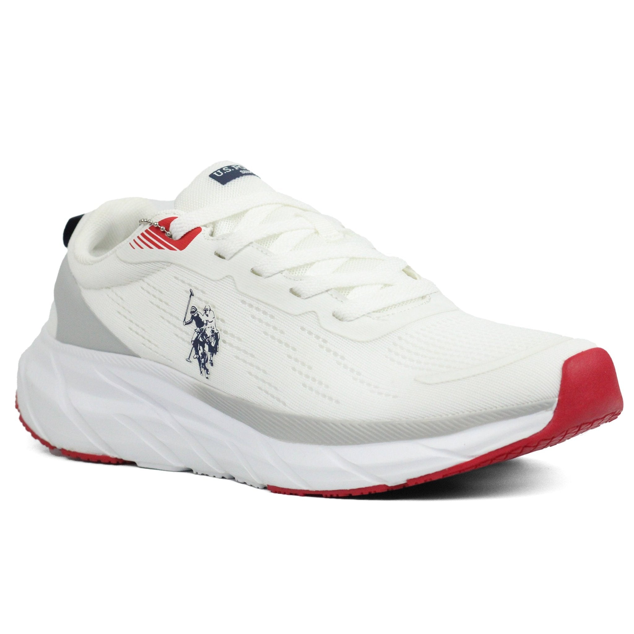 U. S POLO ASSN Stran Sneakers Shoes WHT - Footcourt Egypt