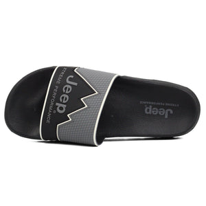 JEEP mens Premium outdoor slide BKGY - Footcourt Egypt