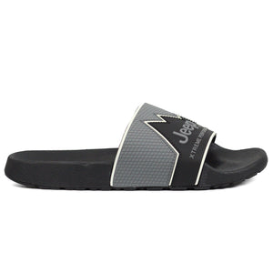 JEEP mens Premium outdoor slide BKGY - Footcourt Egypt