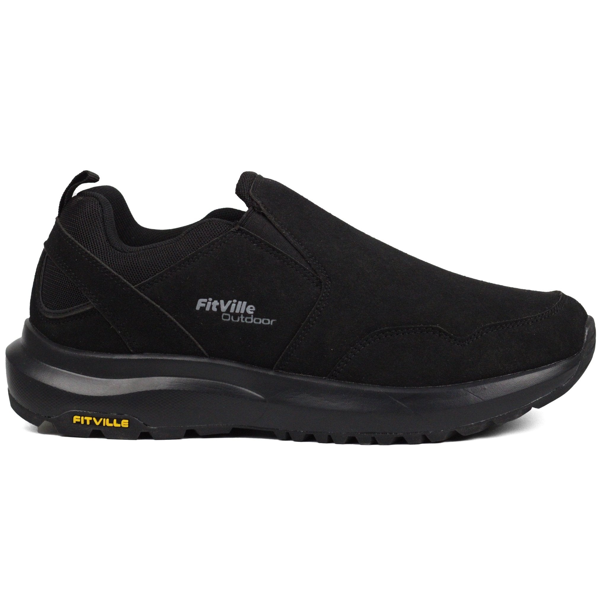 FITVILLE Mens Wide Slip on Outdoor Walking Shoes Byl - Footcourt Egypt