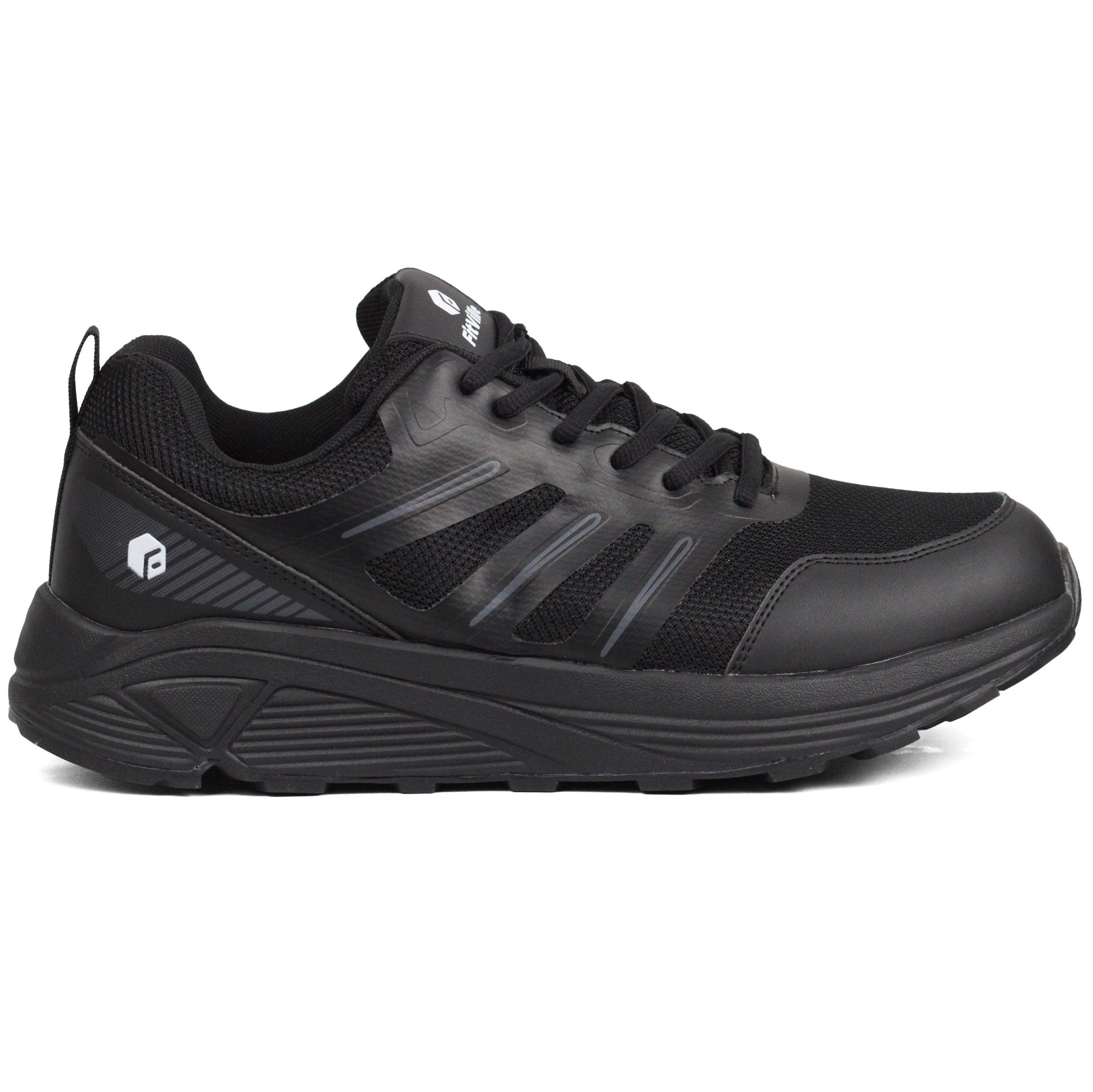 FITVILLE Extra Wide Mens Trail Breathable Lightweight BK - Footcourt Egypt