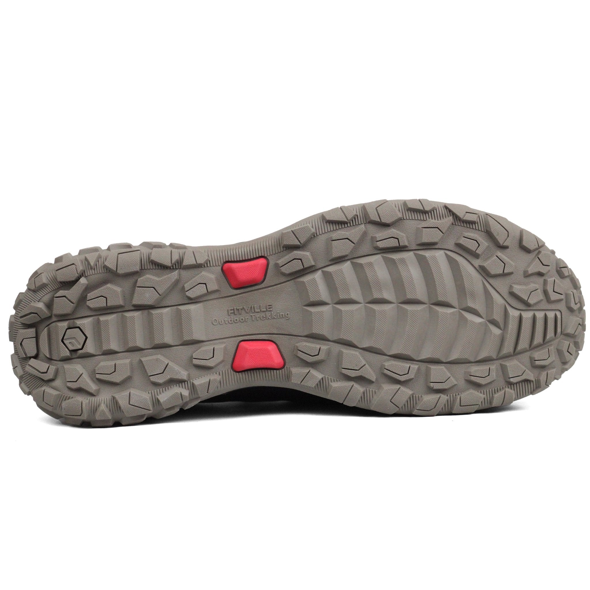 FITVILLE Mens Extra Wide Walking Trainers Slip On GRBR - Footcourt Egypt