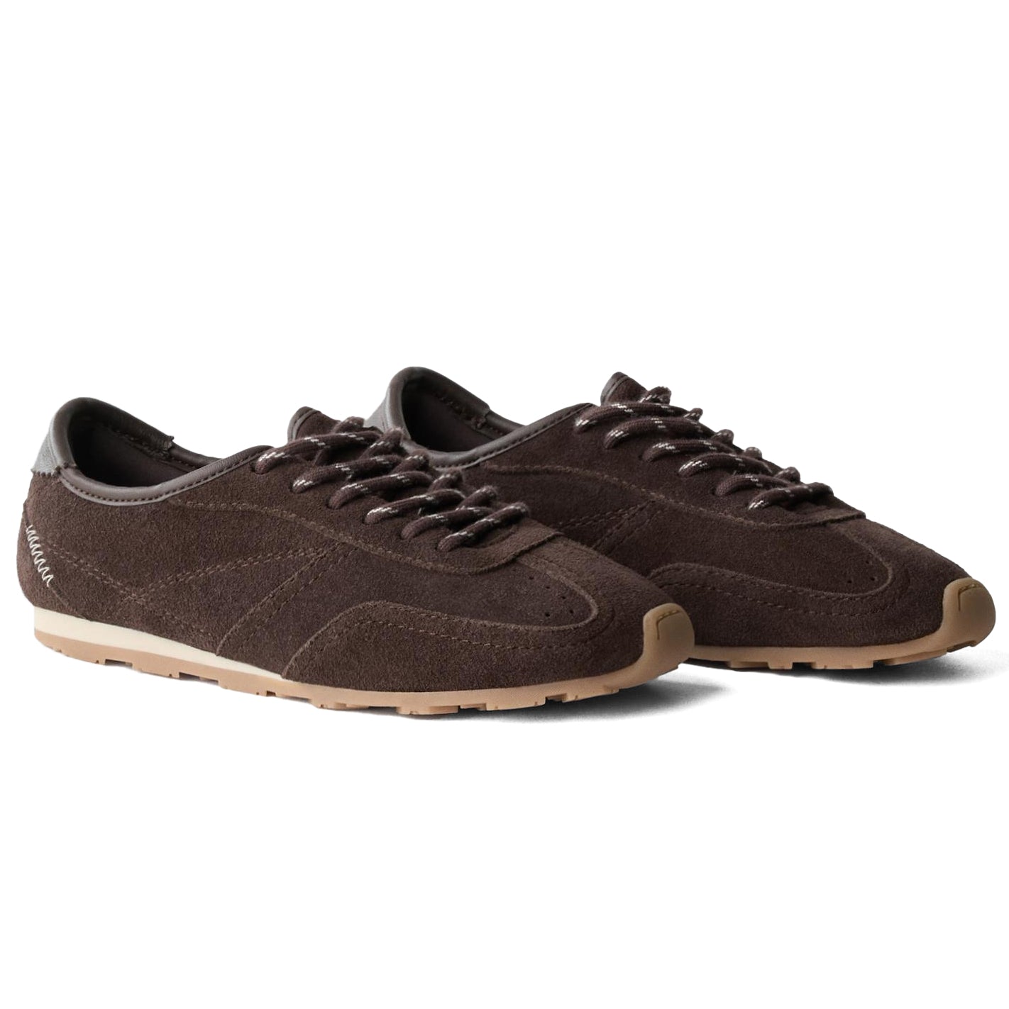 ZARA Brt Leather Trainers Sneakers - Footcourt Egypt