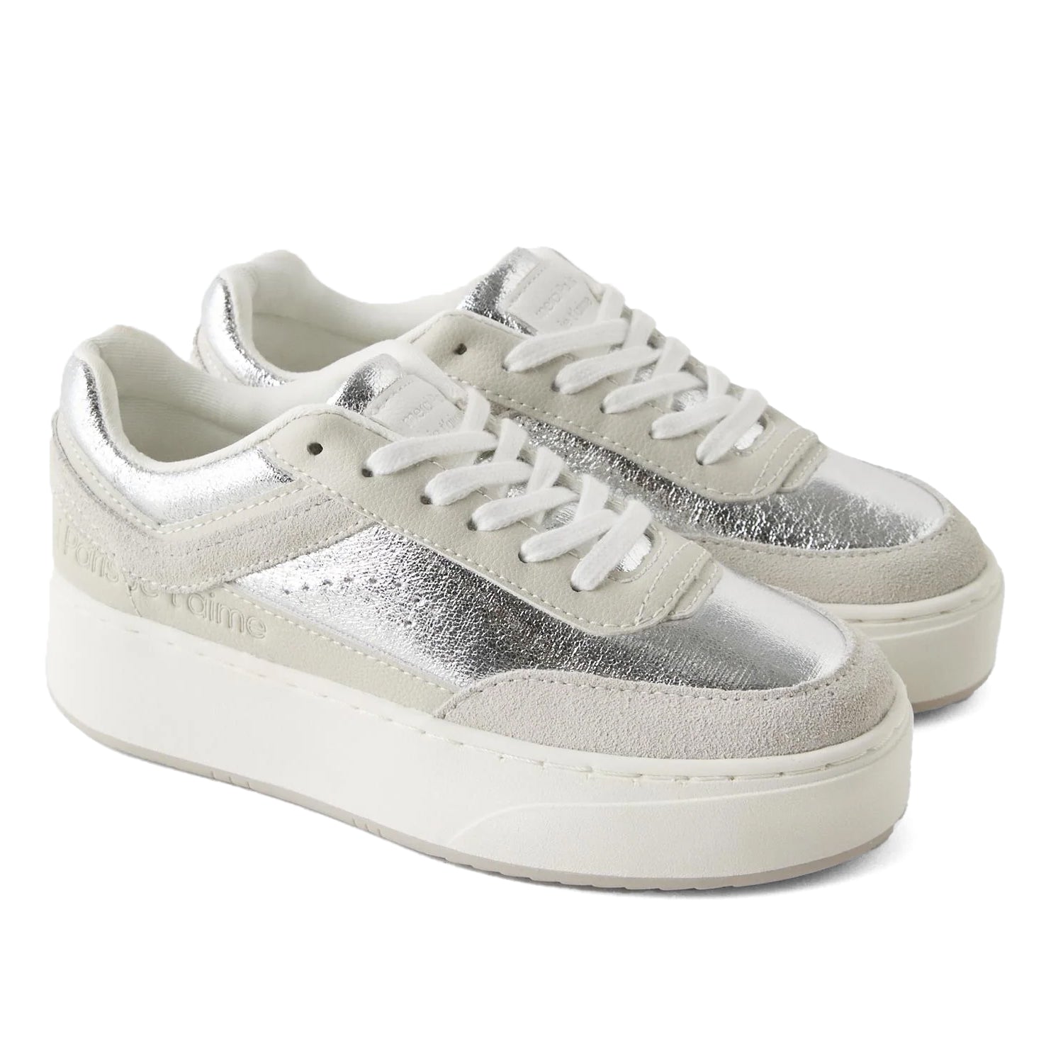 ZARA With Glittering Details And A Volume Sole Sneakers - Footcourt Egypt