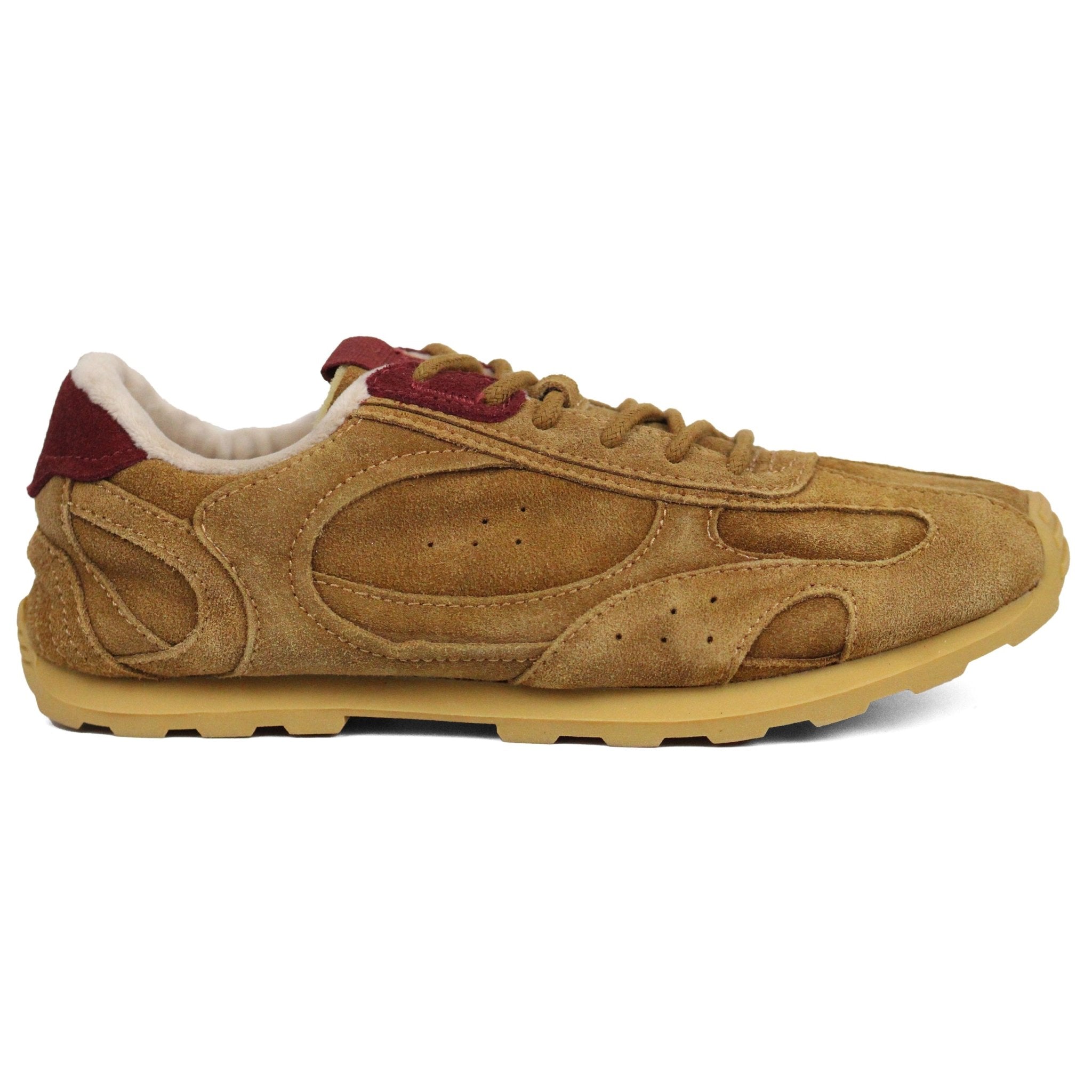 ZARA Modern Flat Leather Sneakers BRO - Footcourt Egypt