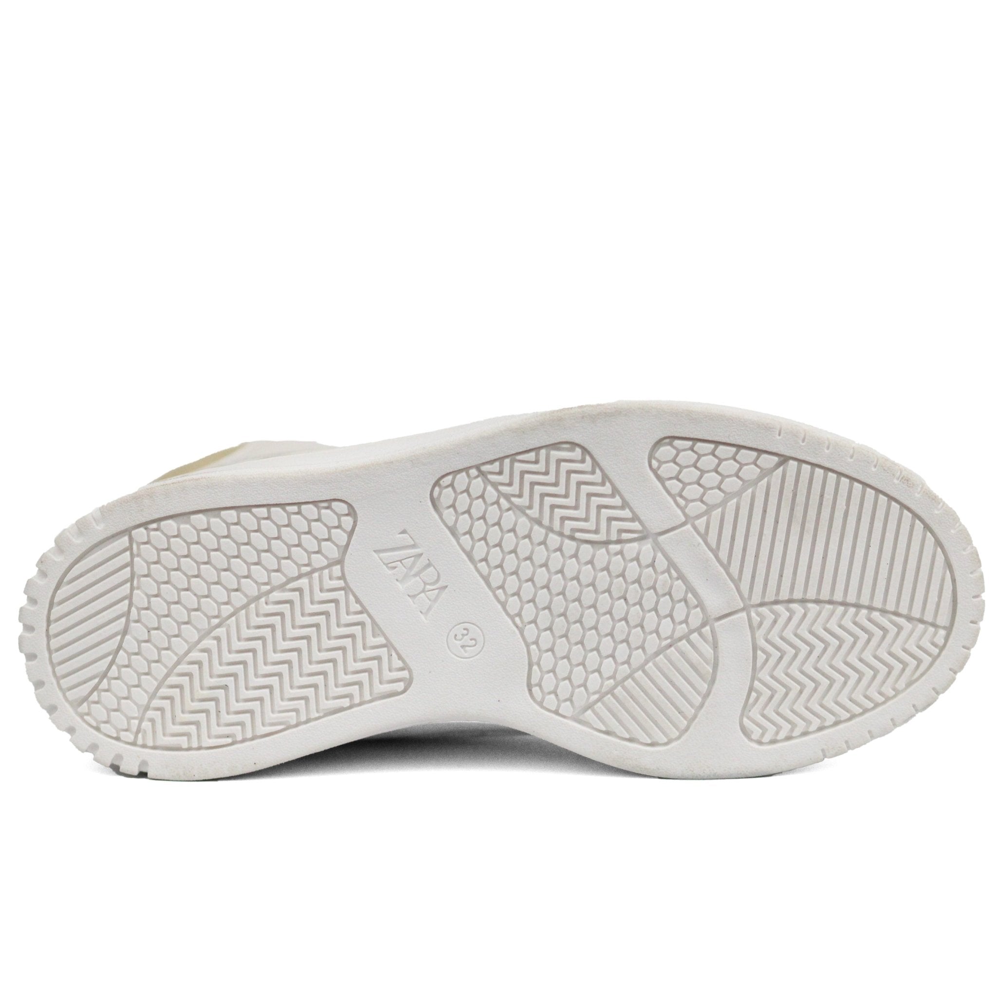 ZARA Vintage Sporty Hitop Off White Shoes - Footcourt Egypt