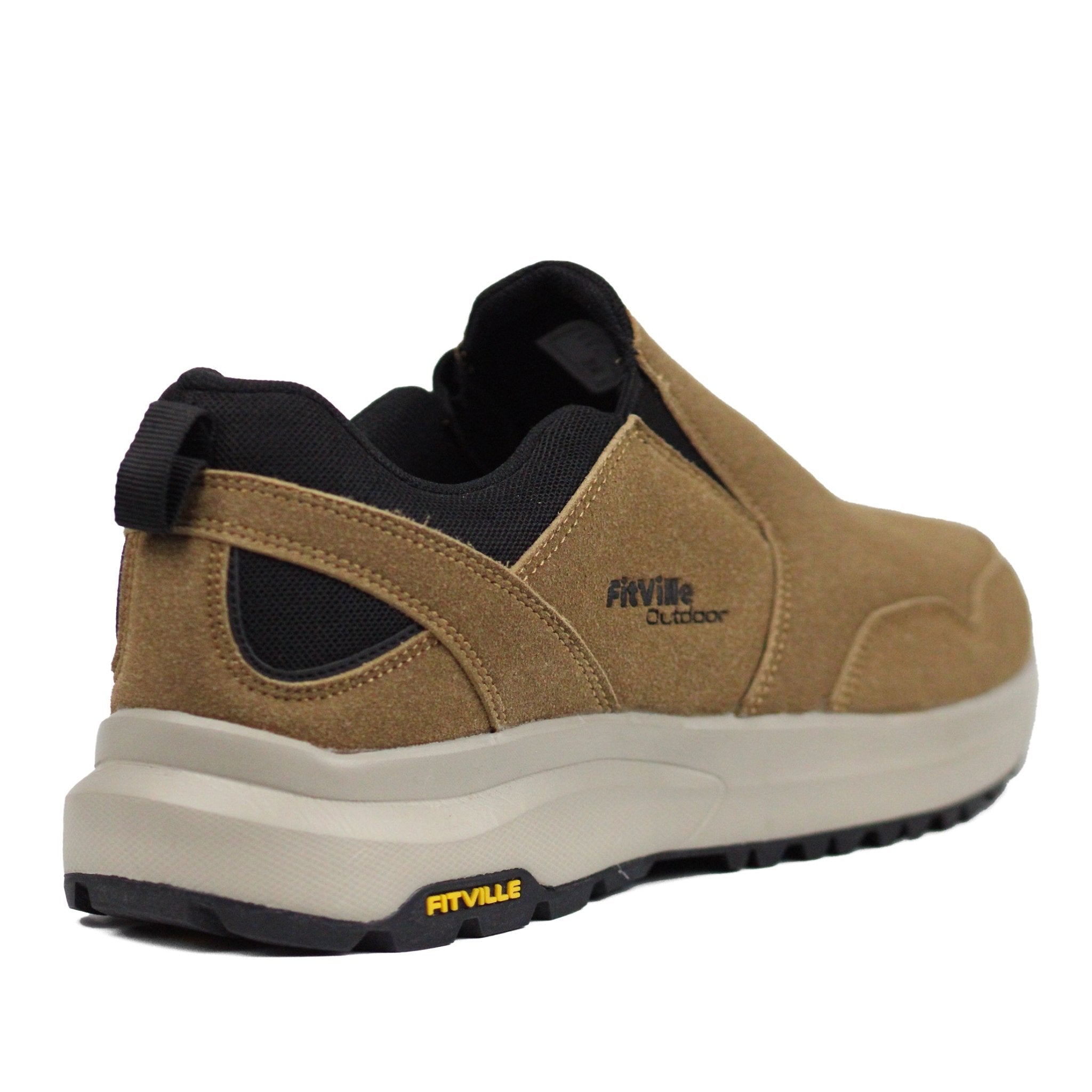 FITVILLE Men's Laceless Shoes Wide Feet Walking Brbk 242 - Footcourt Egypt