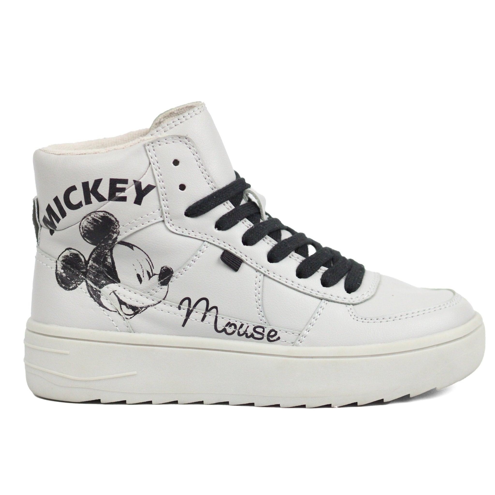 ZARA Graffiti High - Top Mickey Mouse Sneakers Ltgy - Footcourt Egypt