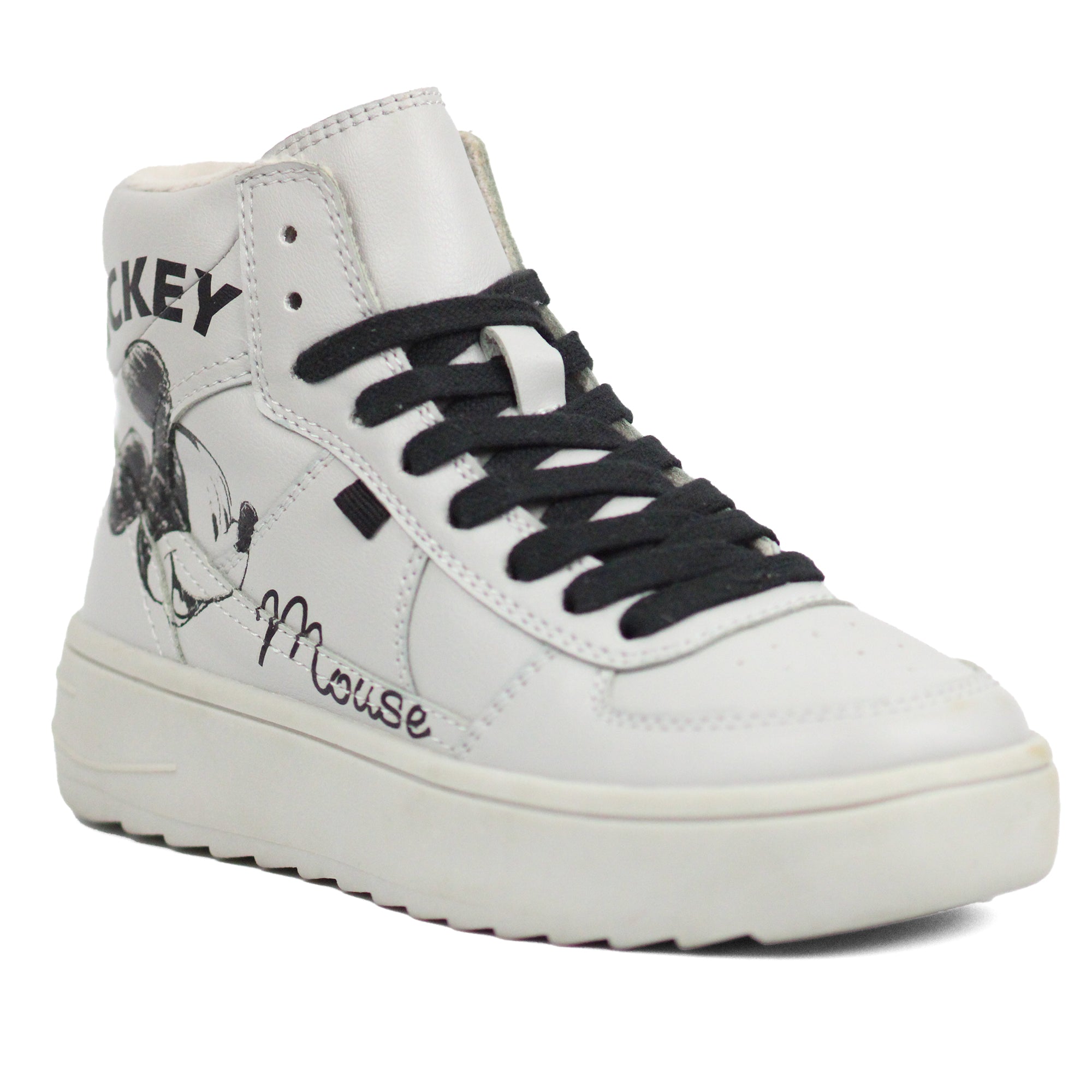 ZARA Graffiti High - Top Mickey Mouse Sneakers Ltgy - Footcourt Egypt
