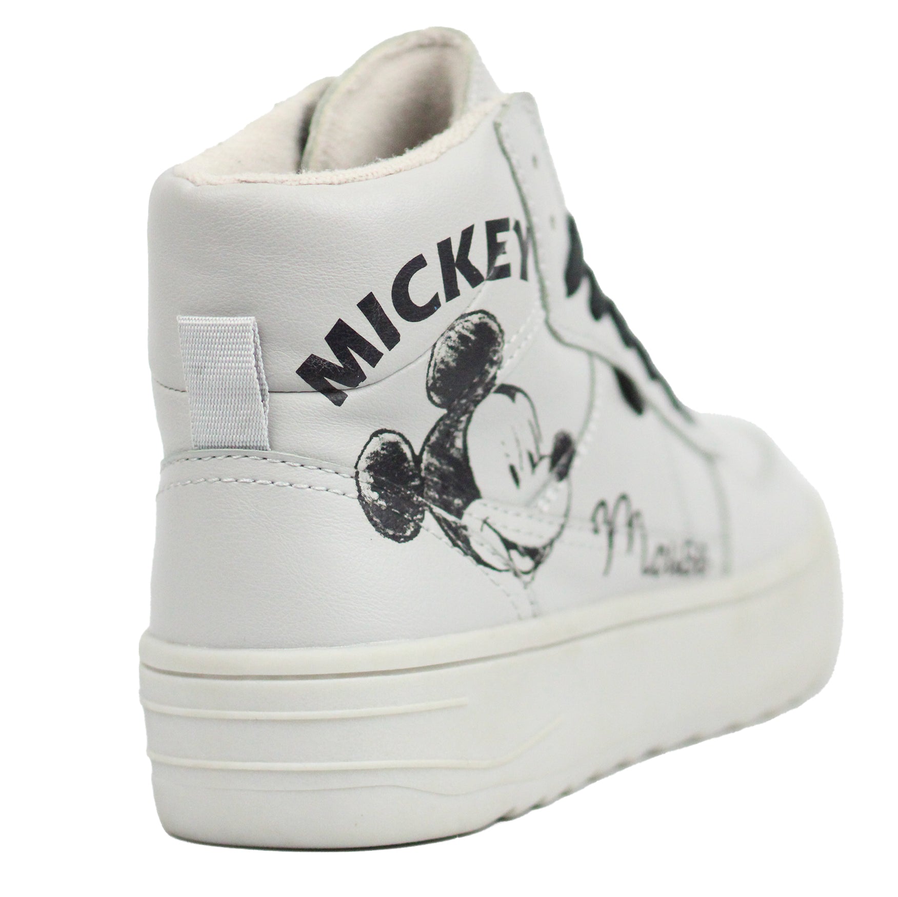 ZARA Graffiti High - Top Mickey Mouse Sneakers Ltgy - Footcourt Egypt