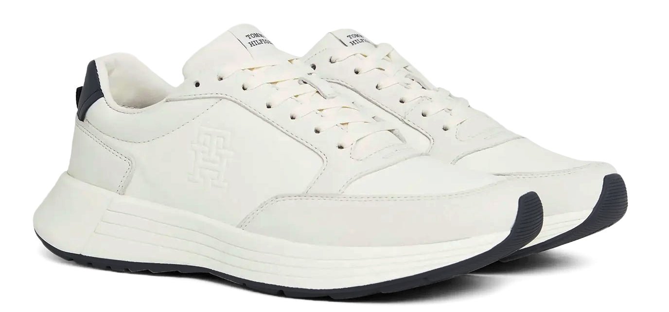TOMMY HILFIGER Elevated Leather Running Trainers - Footcourt Egypt