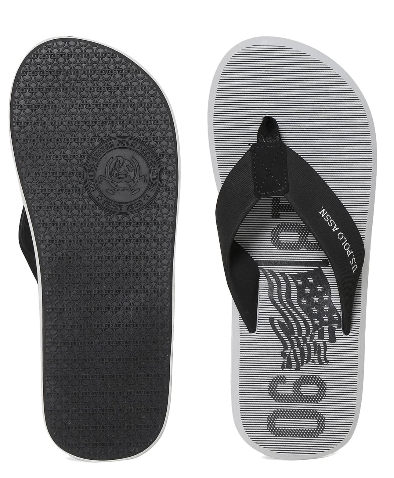 U.S. Polo Assn. Men V - Strap Logo Marinos 2.0 Flip Flops - Footcourt Egypt