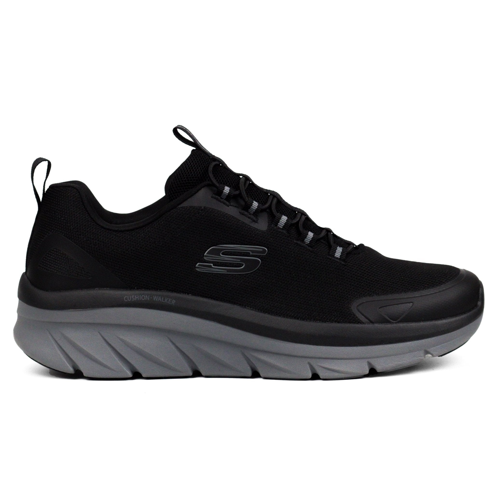 Skechers Cushion walker BKGY - Footcourt Egypt