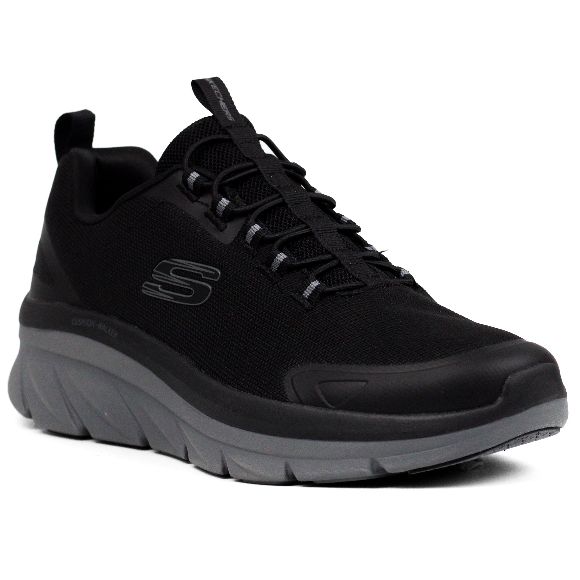 Skechers Cushion walker BKGY - Footcourt Egypt