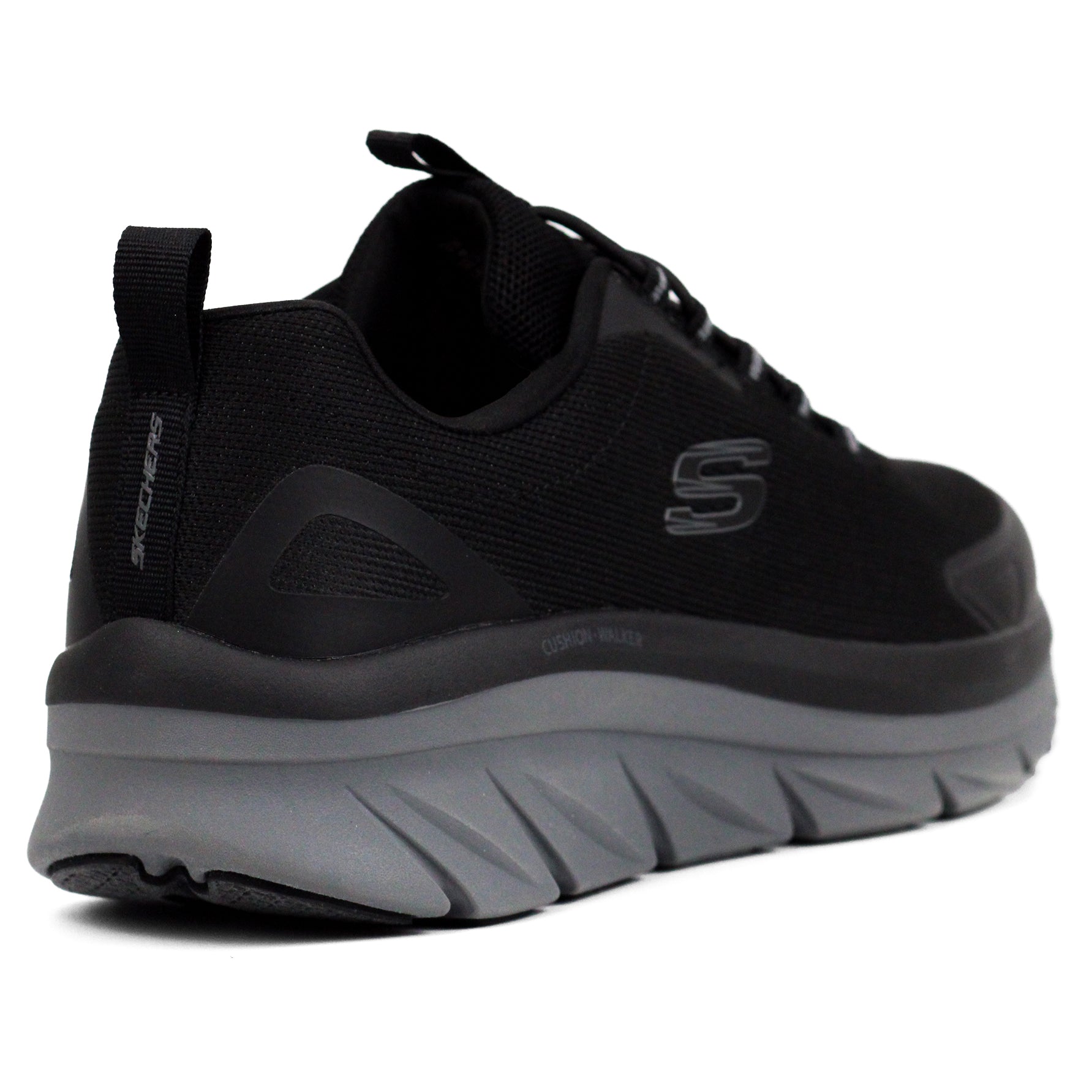 Skechers Cushion walker BKGY - Footcourt Egypt