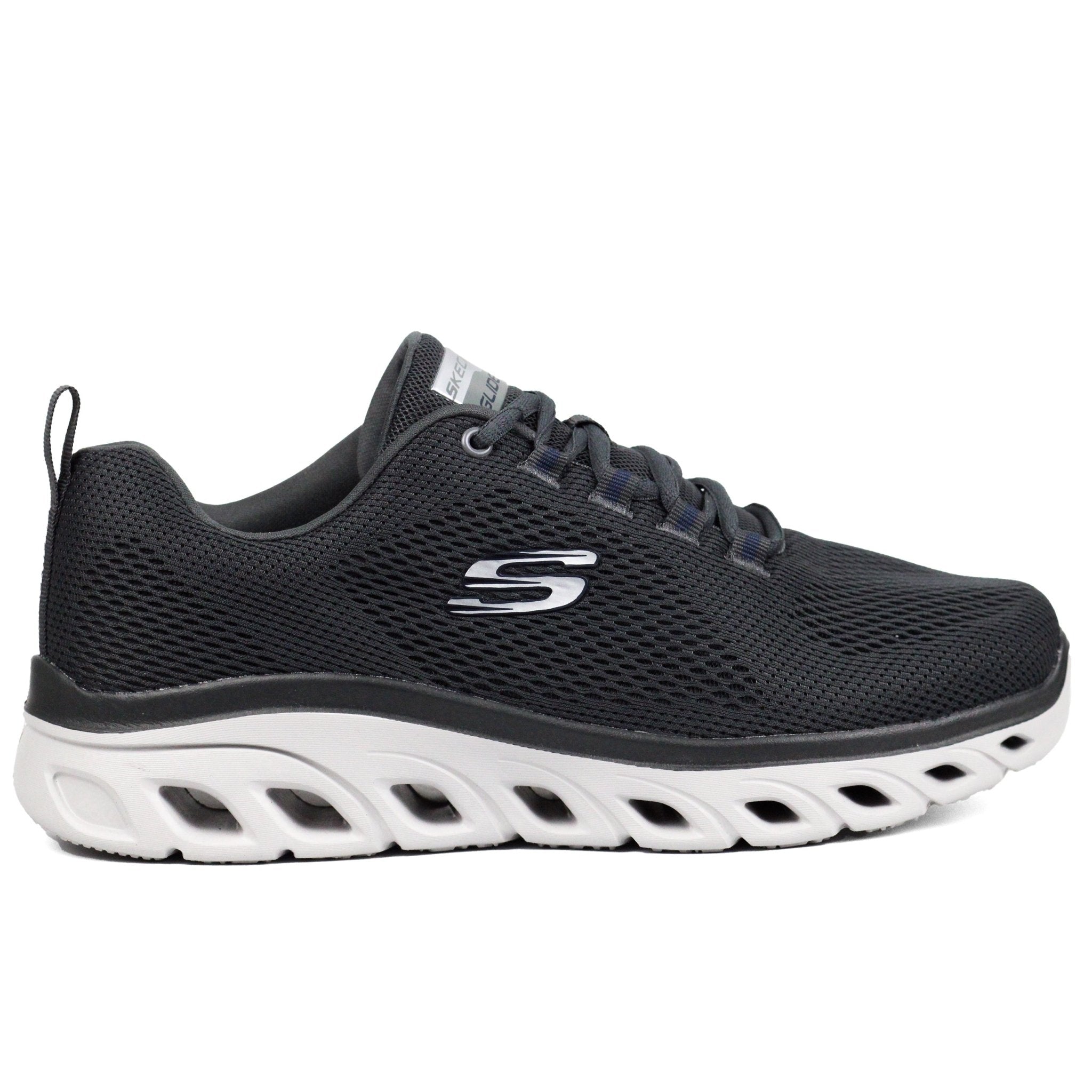 SKECHERS Men's GLIDE LIGHT sports shoe BKGY - Footcourt Egypt