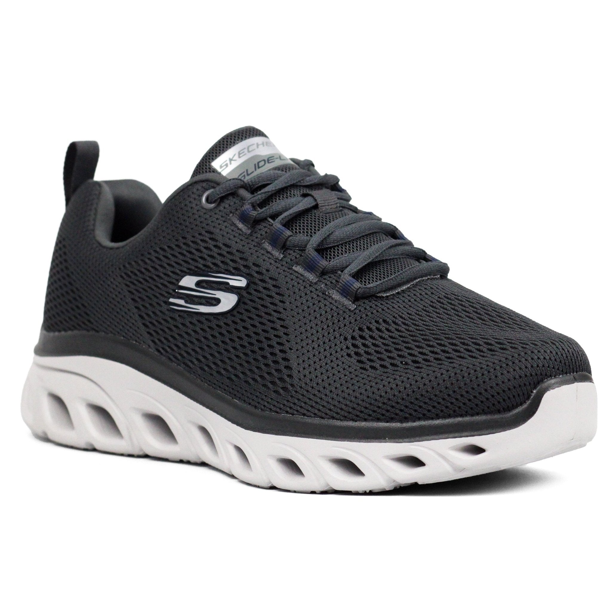 SKECHERS Men's GLIDE LIGHT sports shoe BKGY - Footcourt Egypt