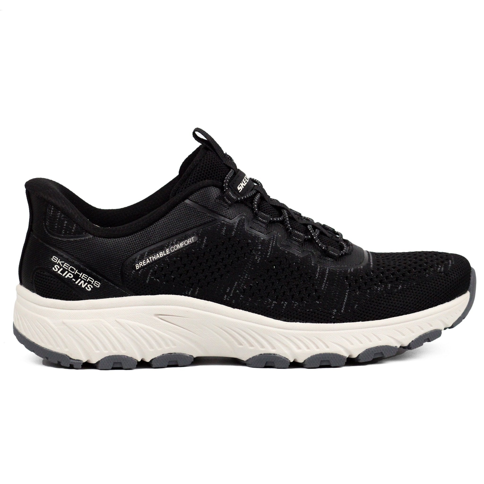 SKECHERS Slip-Ins Wide Fit Sneakers BLK - Footcourt Egypt
