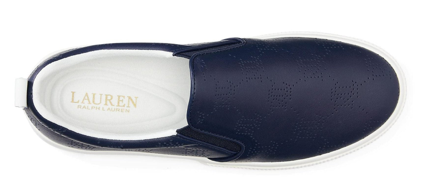 RALPH LAUREN Haddley Logo Leather Slip - On Trainer - Footcourt Egypt