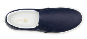 RALPH LAUREN Haddley Logo Leather Slip - On Trainer - Footcourt Egypt