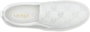 RALPH LAUREN Haddley Logo Leather Slip - On Trainer - Footcourt Egypt