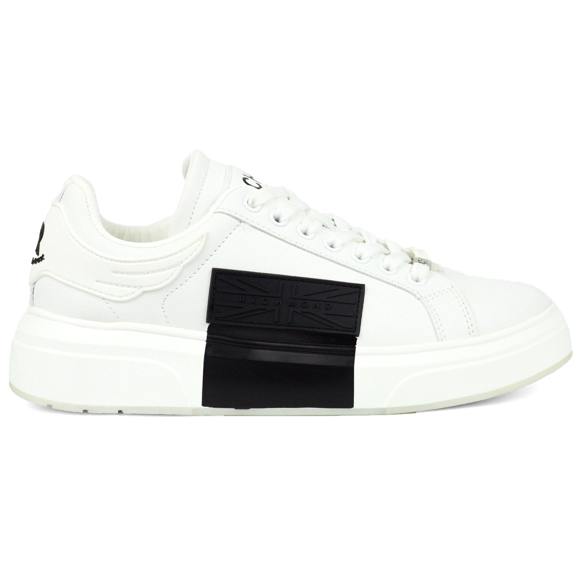 John Richmond Phantom Leather Sneakers Wb - Footcourt Egypt