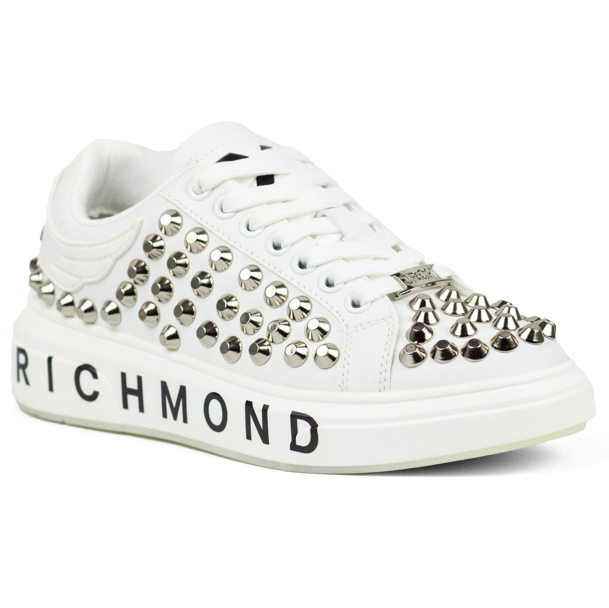 John Richmond Studded Sneakers With Signature Sole - Footcourt Egypt