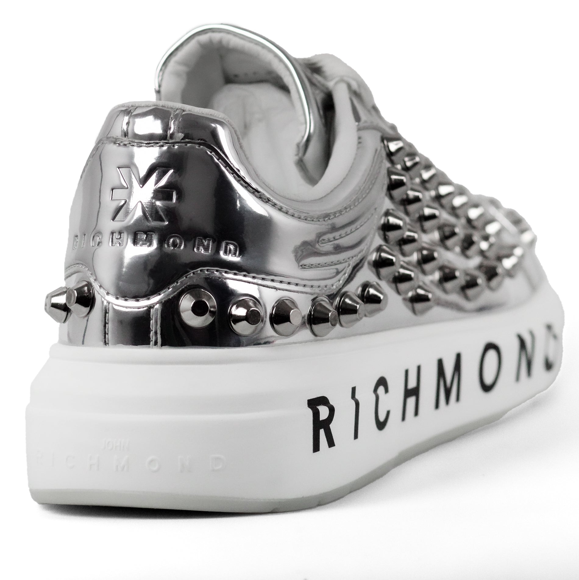 John Richmond Studded Sneakers With Signature Sole - Footcourt Egypt