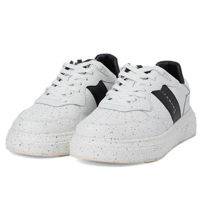 John Richmond Splash-effect Lace-up Leather Sneakers - Footcourt Egypt