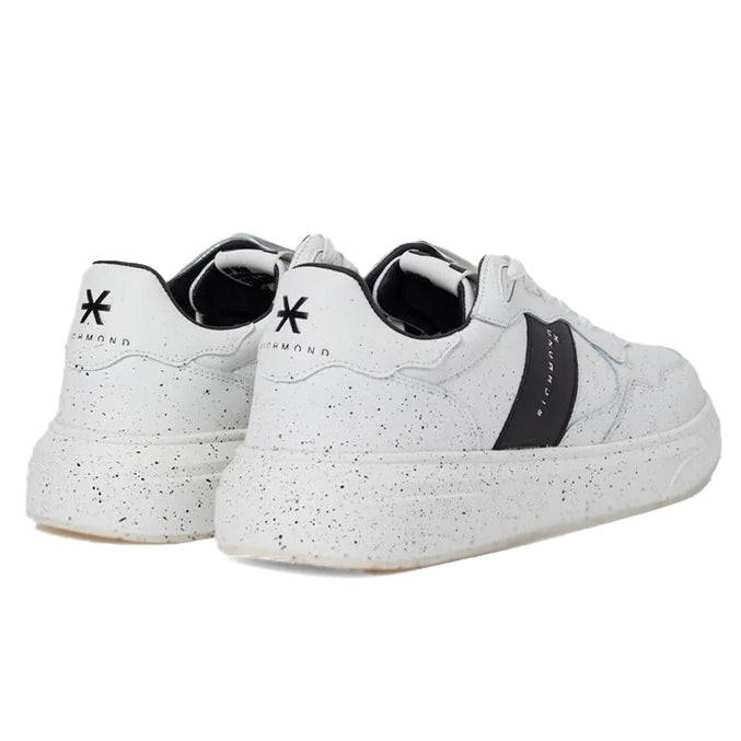 John Richmond Splash-effect Lace-up Leather Sneakers - Footcourt Egypt