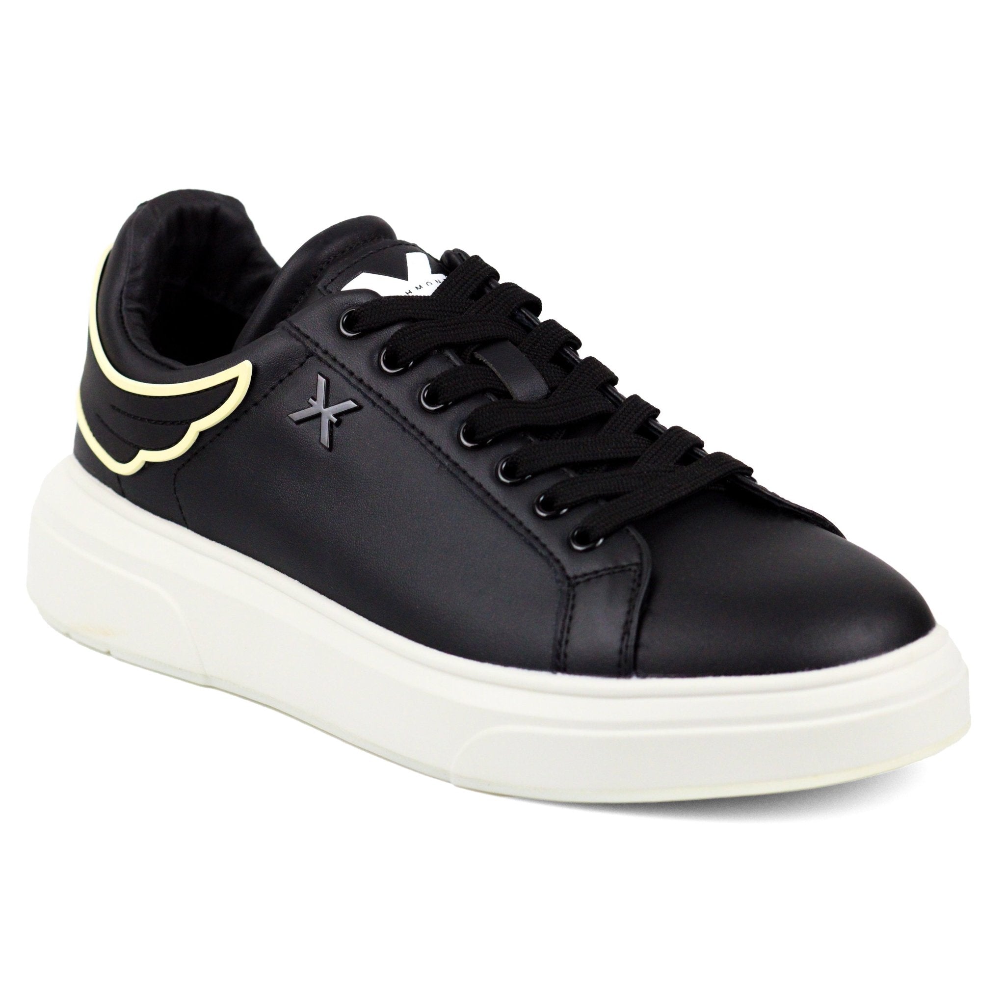 John Richmond 25312CP Men's Leather Sneakers BLK - Footcourt Egypt