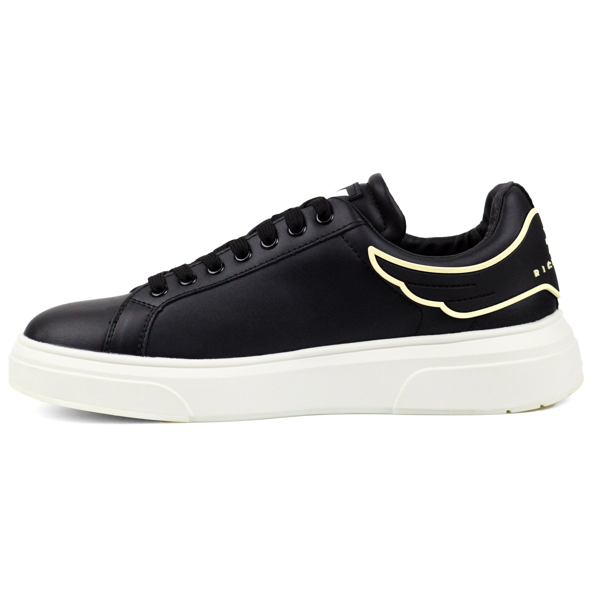John Richmond 25312CP Men's Leather Sneakers BLK - Footcourt Egypt