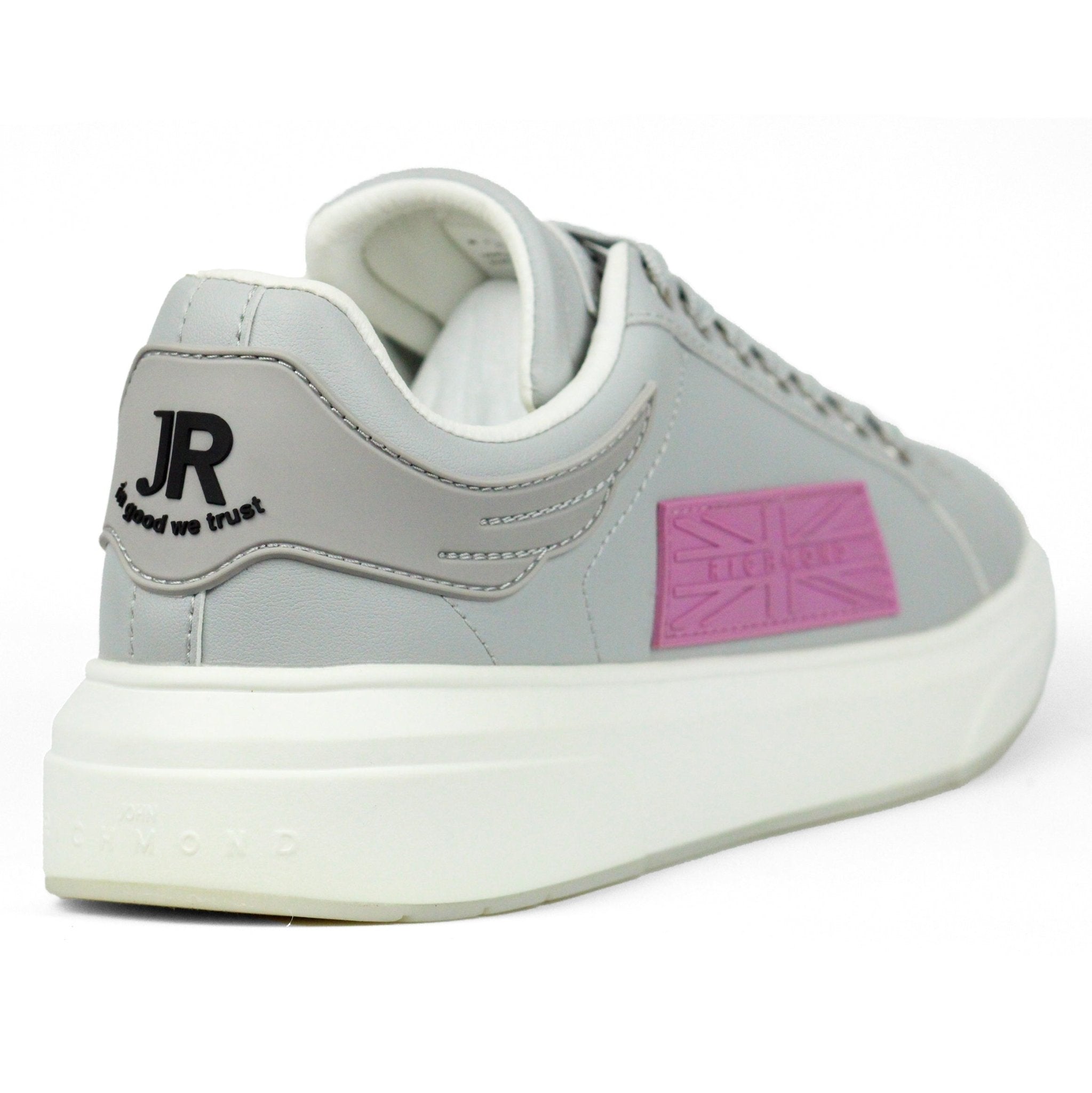 John Richmond Leather Sports Shoes GRY - Footcourt Egypt