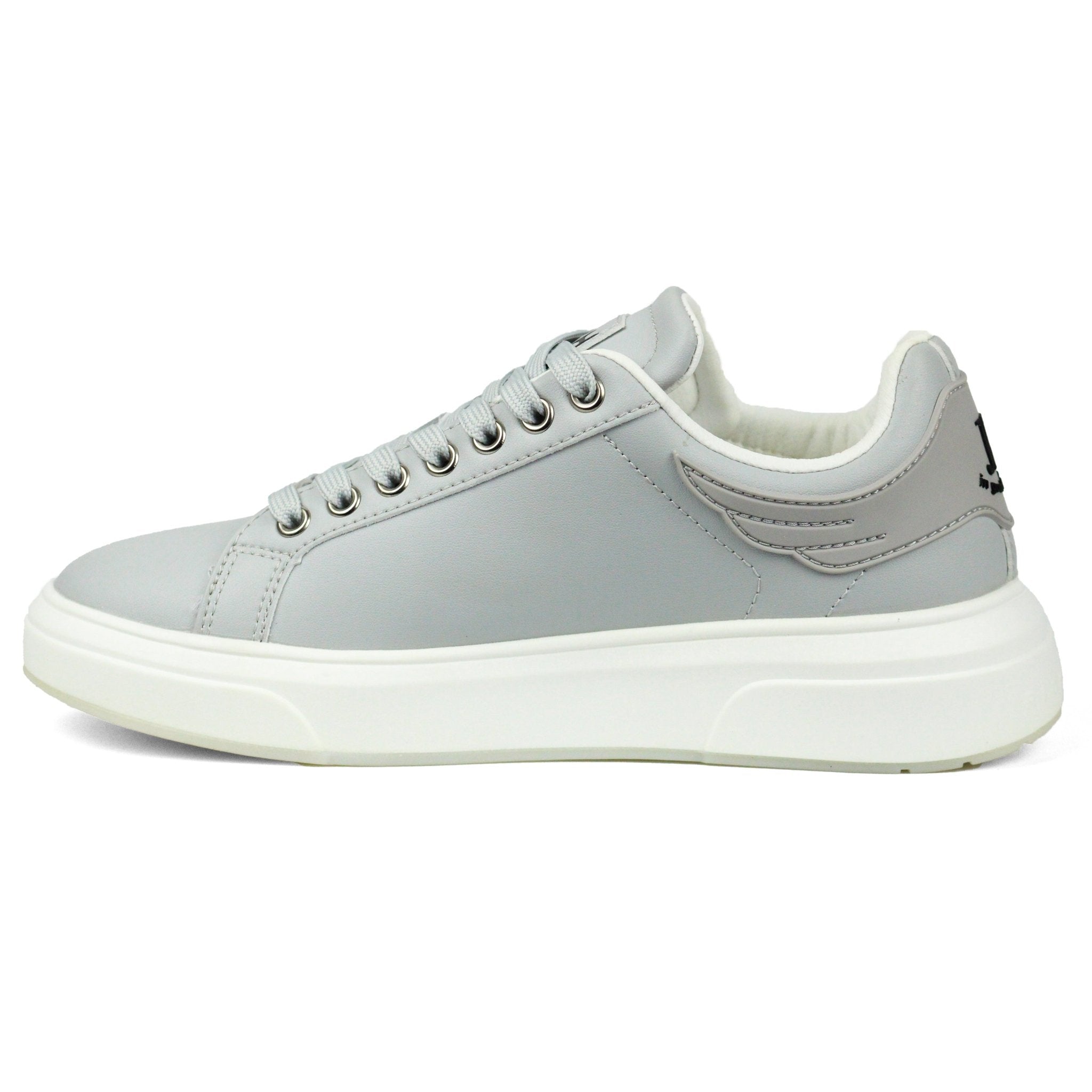 John Richmond Leather Sports Shoes GRY - Footcourt Egypt