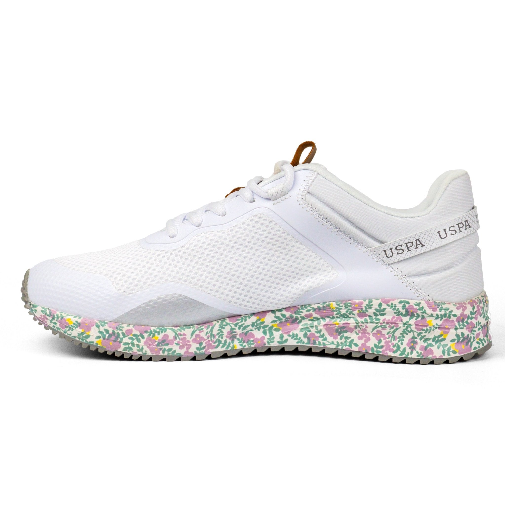 U.S POLO Assn COTE Flowers Sneakers Women WHT - Footcourt Egypt