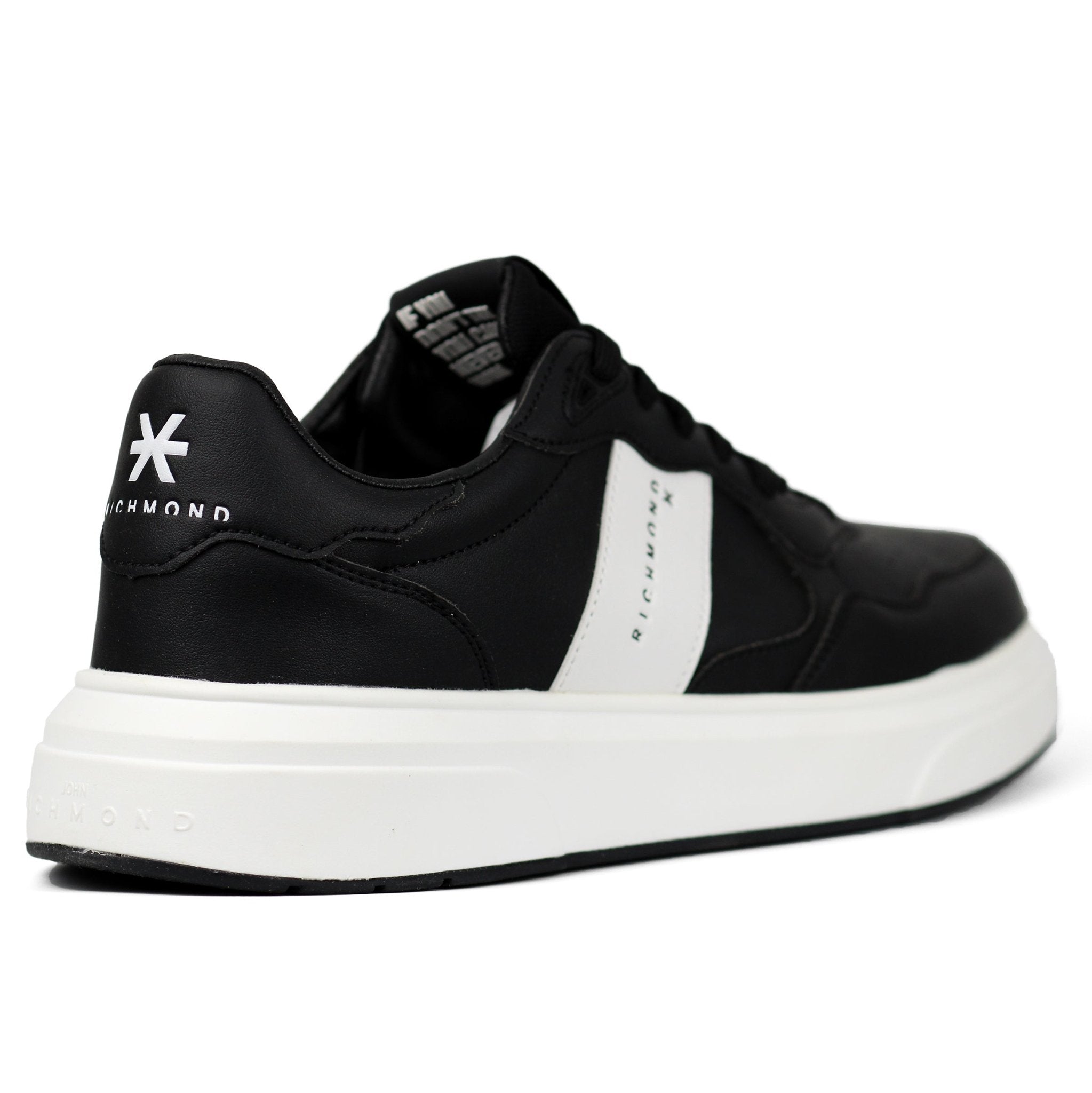 John Richmond Splash-effect Lace-up Leather Sneakers BKW - Footcourt Egypt