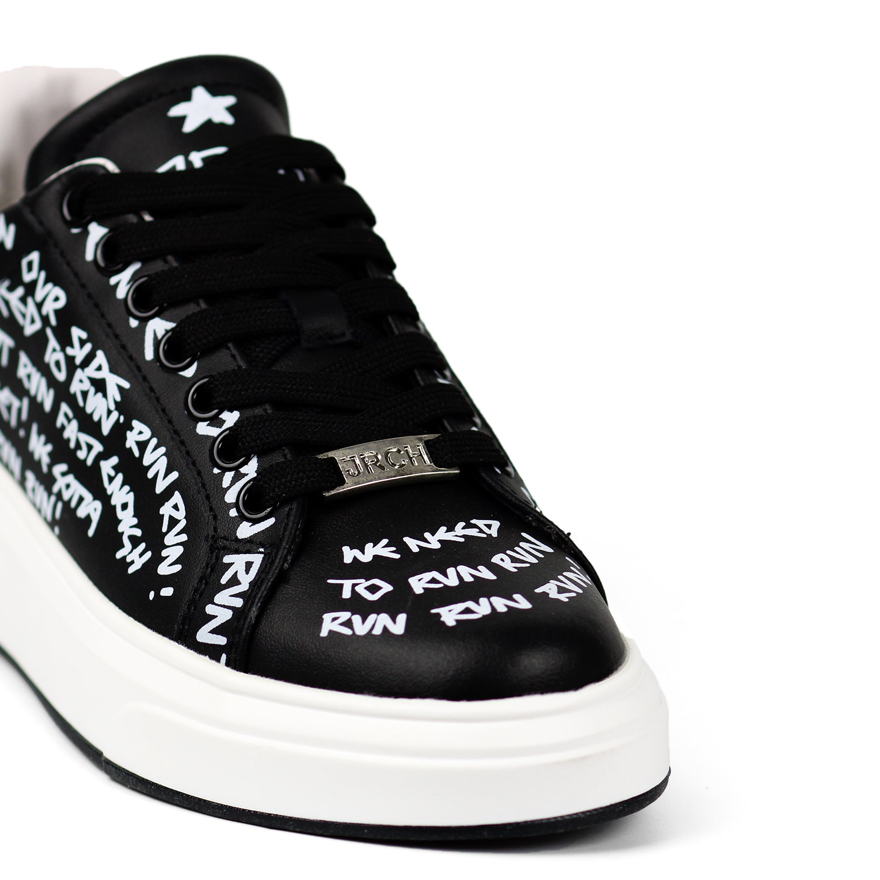 John Richmond Men's 18129CP Sneakers BKW - Footcourt Egypt