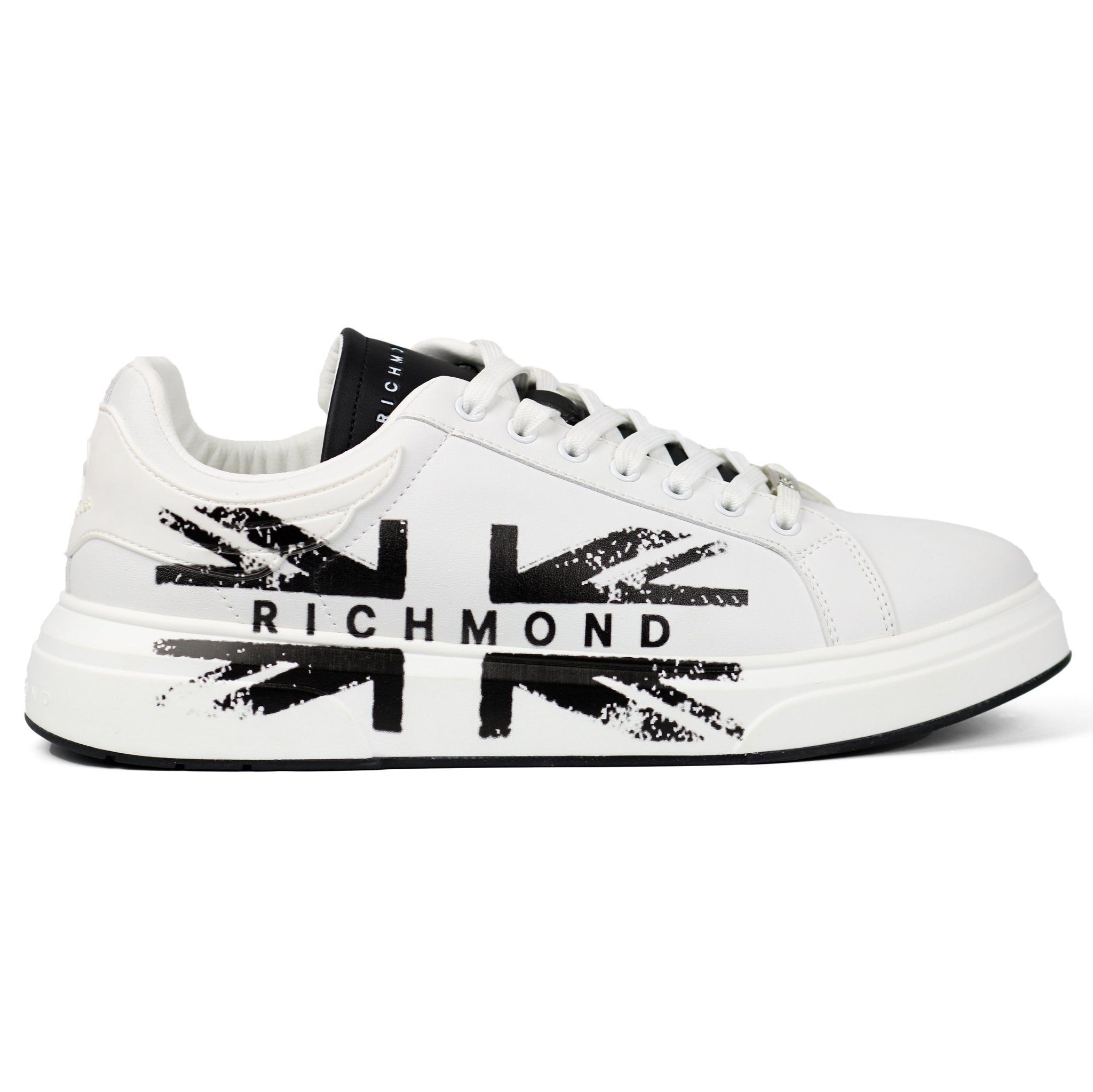 John Richmond 15705CP Leather Sneakers WBK - Footcourt Egypt