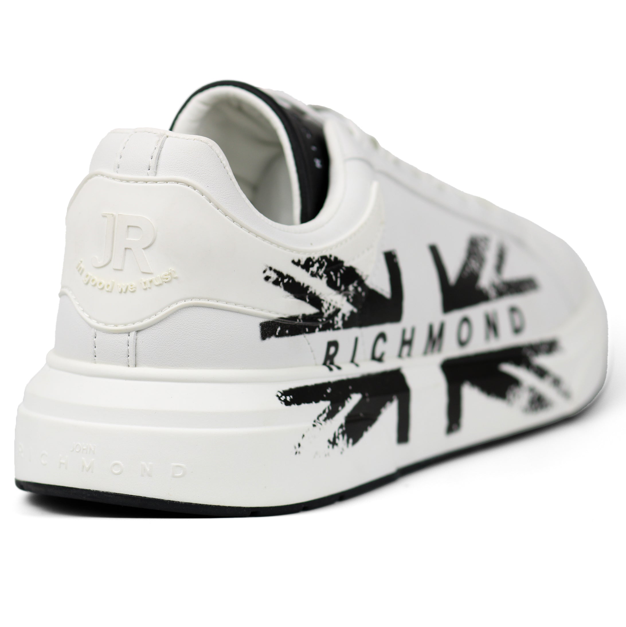 John Richmond 15705CP Leather Sneakers WBK - Footcourt Egypt