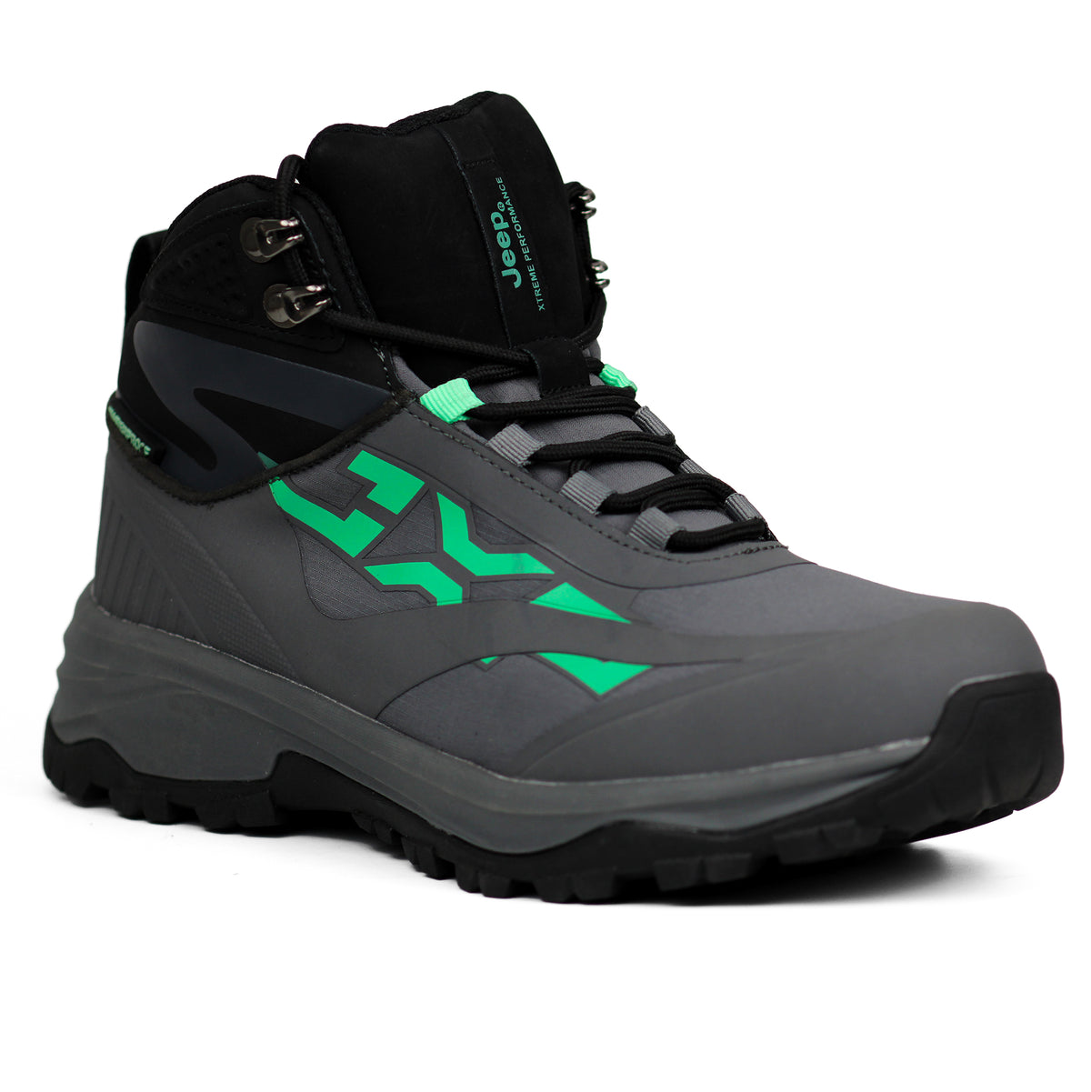 JEEP Mid Top Lace Chunky Hiking boot CHGN - Footcourt Egypt