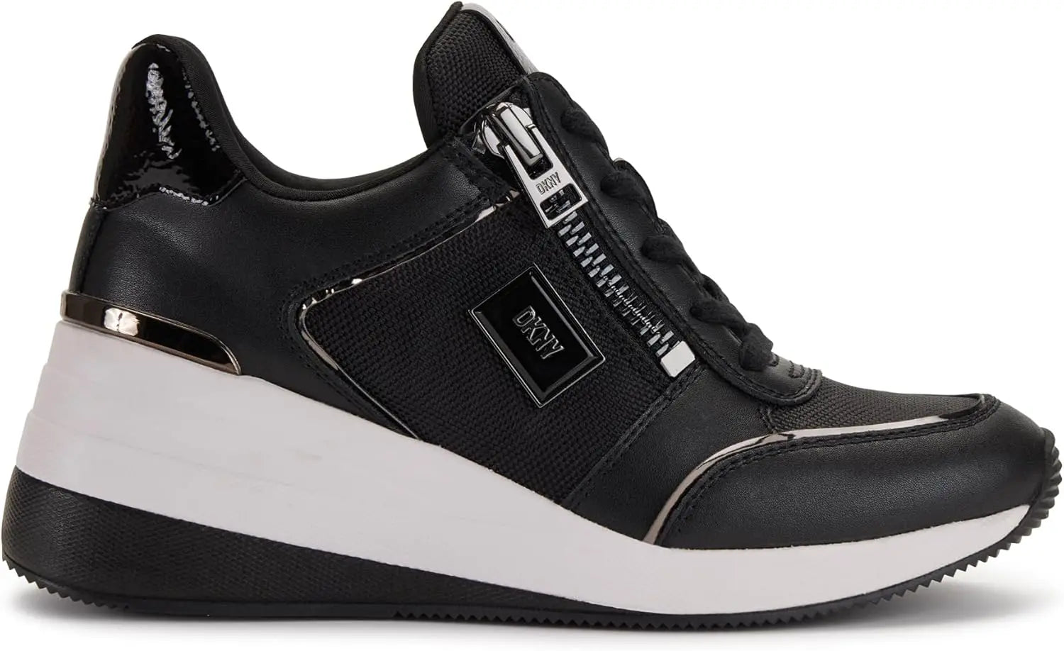 Dkny Kaden Lace - Up Zip Wedge Sneakers - Footcourt Egypt