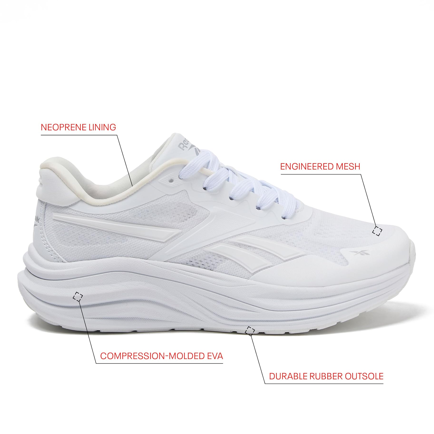 Reebok Womens Futura Dash Sneaker -Wh - Footcourt Egypt