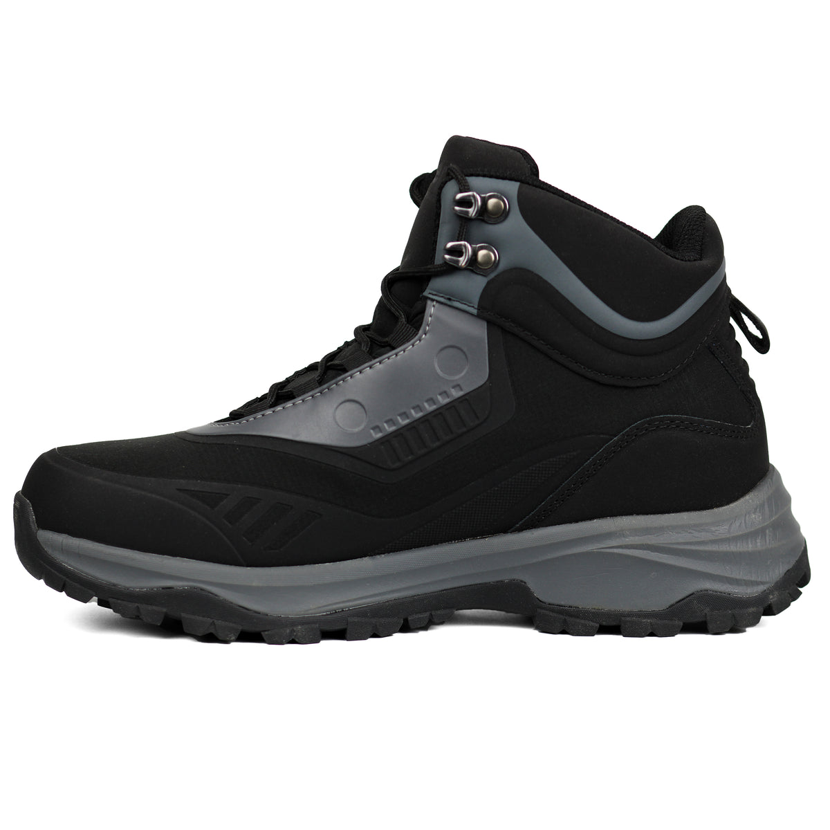 JEEP Mid Top Lace Chunky Hiking Boot BKGY - Footcourt Egypt