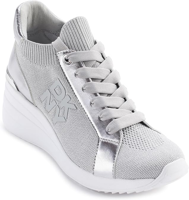 DKNY Kasia Women's Lace - Up Wedge Sneakers - Footcourt Egypt