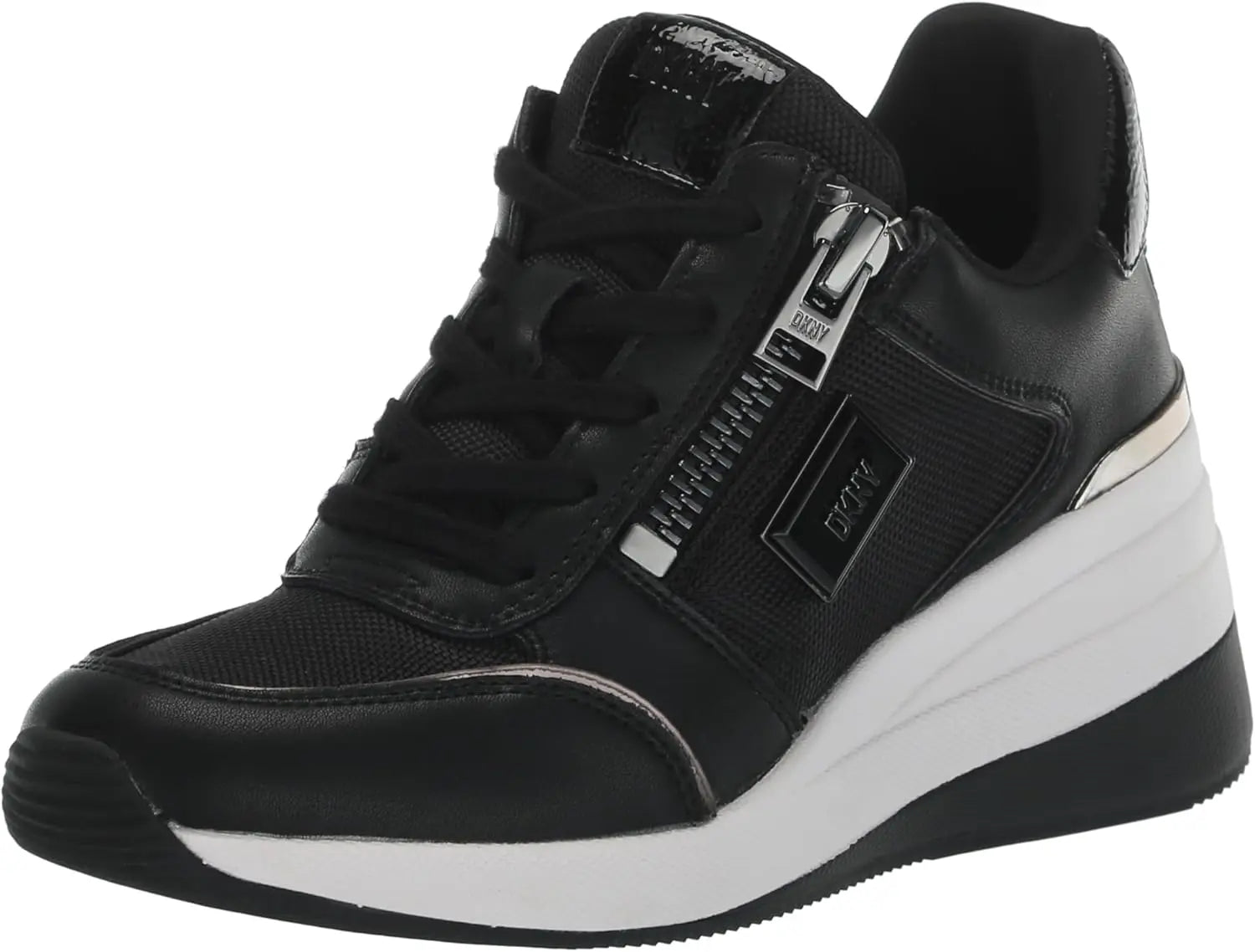 Dkny Kaden Lace - Up Zip Wedge Sneakers - Footcourt Egypt