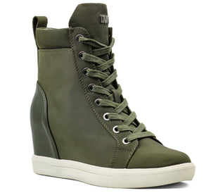 DKNY Women's Calz Lace - Up High - Top Wedge Sneakers - Footcourt Egypt