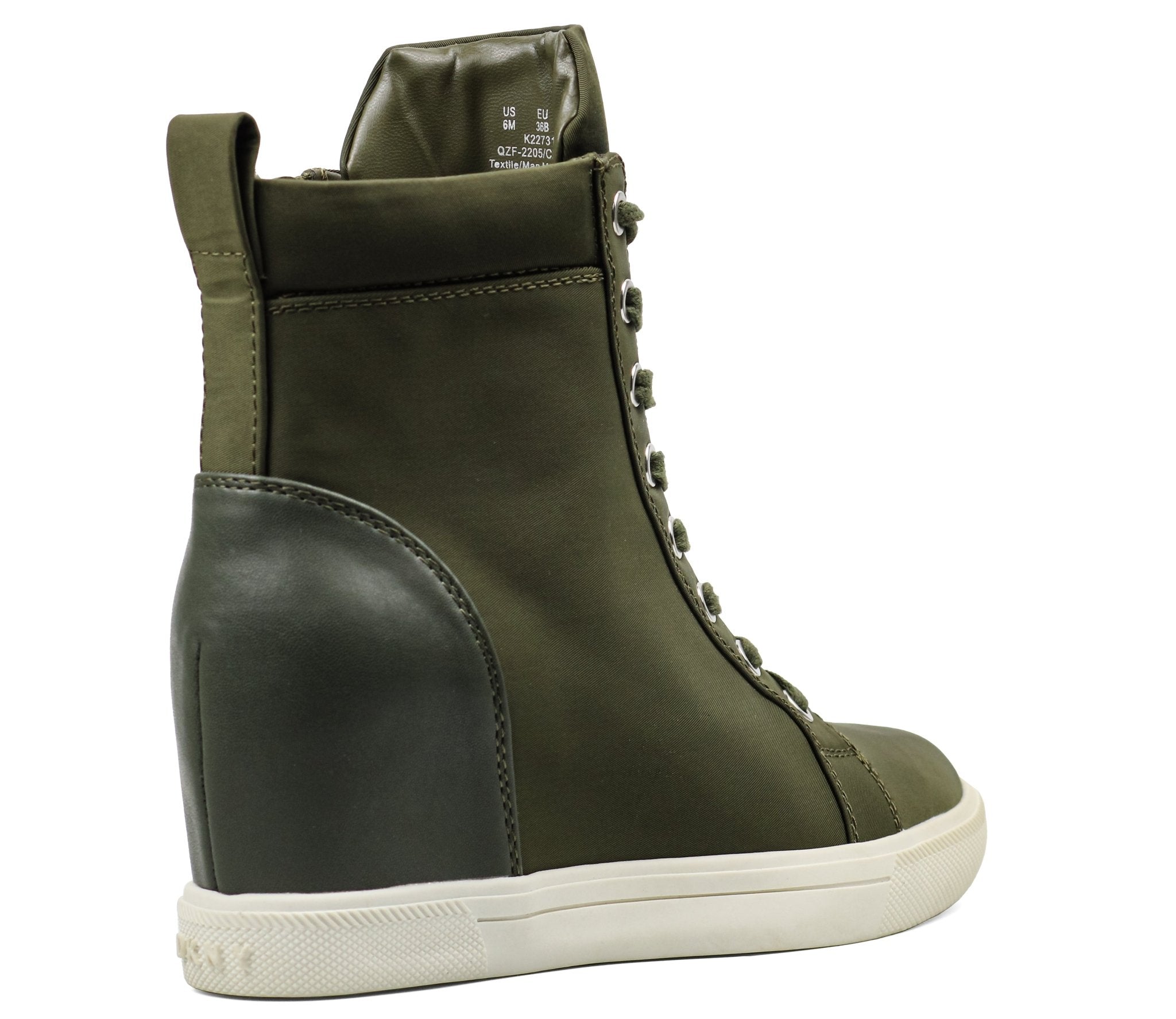 DKNY Women's Calz Lace - Up High - Top Wedge Sneakers - Footcourt Egypt