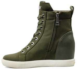 DKNY Women's Calz Lace - Up High - Top Wedge Sneakers - Footcourt Egypt